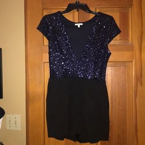 Sexy Sequin romper- Charlotte Russe Sz Large